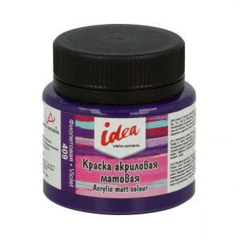 Краска акриловая для декора матовая 50мл 409 Фиолетовая, idea, VISTA-ARTISTA/ IMA-50 409
