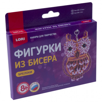 Брелоки. Фигурки из бисера "Сова"