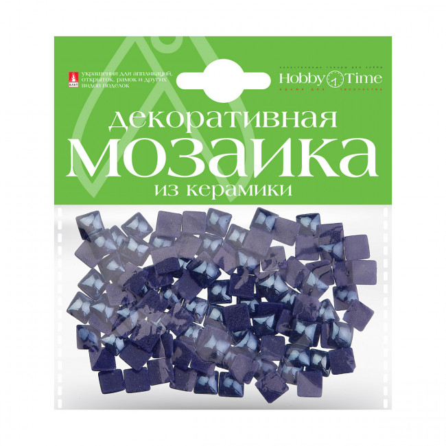 Мозаика 8Х8мм декоративная  из керамики, 100шт, фиолетовая, BV/2-332/11