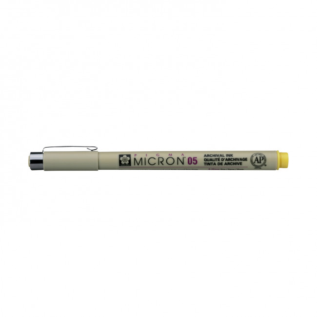 Ручка капиллярная 0.45мм "Pigma Micron", желтая, SAKURA/XSDK05#3 (12)