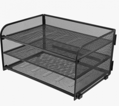 Подставка для канц.пренадлежностей, 3 отд., металлическая, черная WENZER OFFiCE /7040