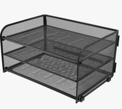 Подставка для канц.пренадлежностей, 3 отд., металлическая, черная WENZER OFFiCE /7040