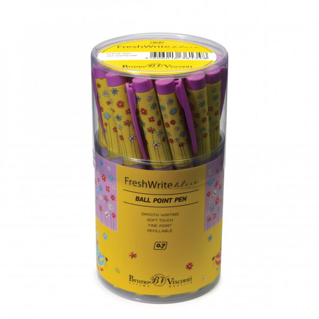 Ручка шариковая 0,7мм синяя "FreshWrite. Веселые ежики", BV/20-0214/48 (24)