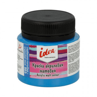 Краска акриловая для декора матовая 50мл 503 Небесно-голубая, idea, VISTA-ARTISTA/ IMA-50 503