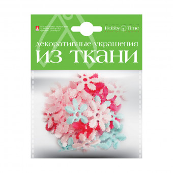 Декор из ткани "Цветочки S", 6 видов, BV/2-164