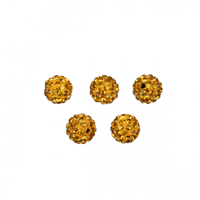 Бусина 8мм пластик, №05 золотисто-желтый, 5шт, Zlatka/BWM-08 №05