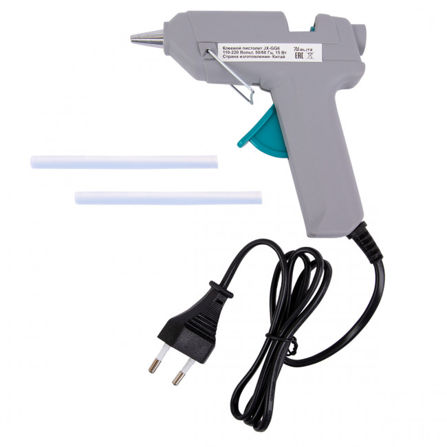 Пистолет клеевой d 7.2мм, пластиковый, BLITZ/JX-GG6