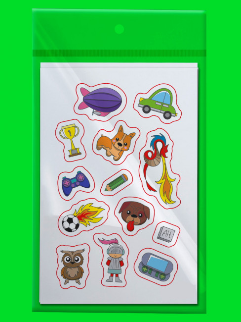 Набор наклеек «Забавные липучки. Для мальчиков». Формат: 100x177x1 4стр, Проф-Пресс