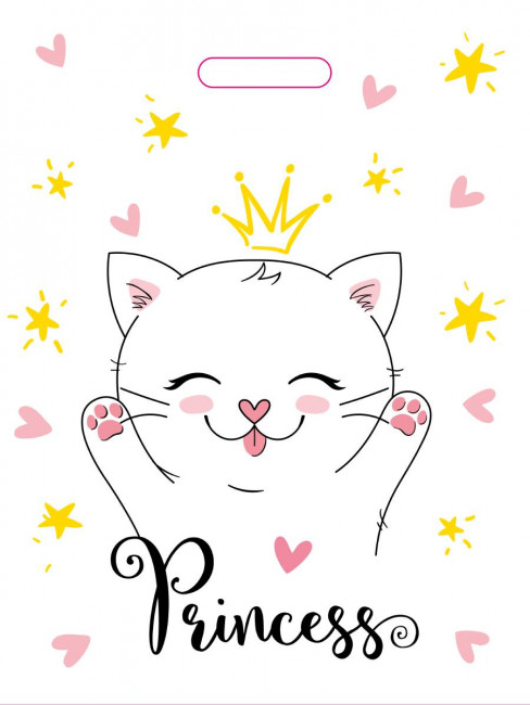 Пакет полиэтиленовый "Кошечка в короне" 36.5х48 см., MILAND/ПО-0101