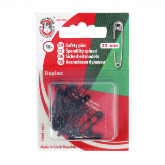 Булавки английские 18шт 22 мм черные, Koh-I-Noor/55 (5110 №2/0)