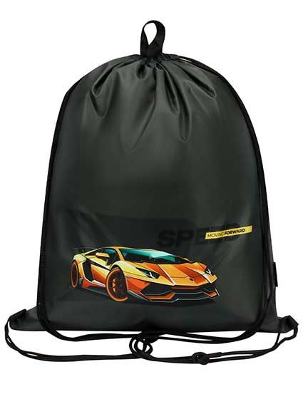 Сумка-мешок 2 отделения для сменной обуви "Желтая тачка", Profit/МО-1619