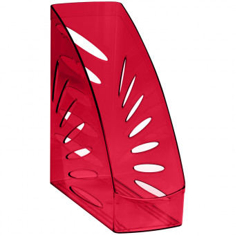 Лоток для бумаг вертикальный СТАММ "Тропик", тонированный, цвет вишня