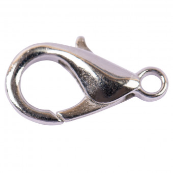 Замок 10мм для бус "карабин" малый, №02 никель, 5 шт, Zlatka/DM-01/5 №02