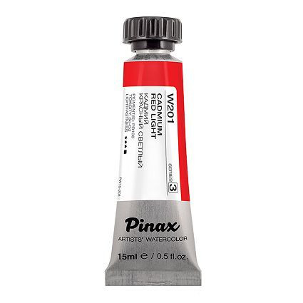 Акварель в тубе Pinax Кадмий красный светлый - акварель 15мл Ser.3, W201