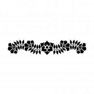 Трафарет 10х25см пластиковый, бордюр цветочный мотив, Сонет Невская палитра/13746603