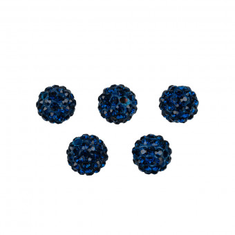 Бусина 8мм пластик, №11 т.синий, 5шт, Zlatka/BWM-08.№11