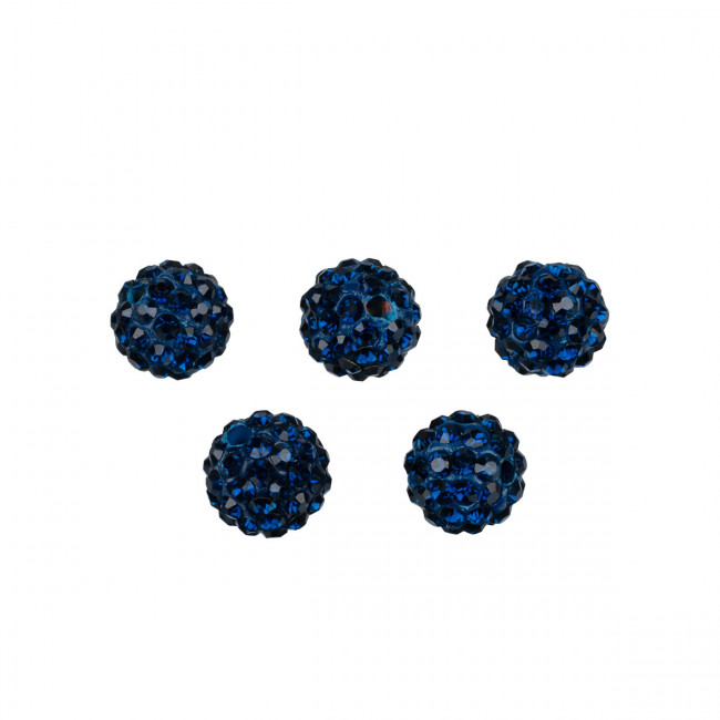 Бусина 8мм пластик, №11 т.синий, 5шт, Zlatka/BWM-08.№11