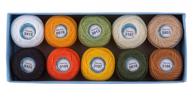 Пряжа Ирис ассорти 100% хлопок 10 х 10г 82 м ± 3м №17 Gamma Пряжа Ирис ассорти 100% хлопок 10 х 10г 82 м ± 3м №17 Gamma