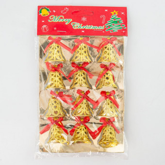 Колокольчики золотые 3 см, 12 шт, Микрос/ч47264