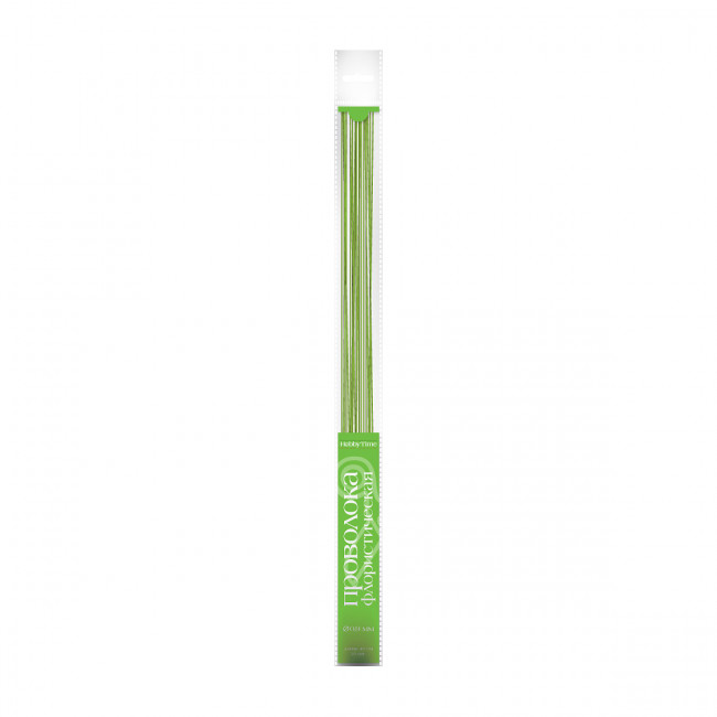 Проволока d 0.9мм 40см флористическая, зеленая, 20шт, BV/2-483/03