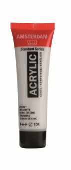 Краска акриловая Amsterdam туба 20мл №104 Белила цинковые