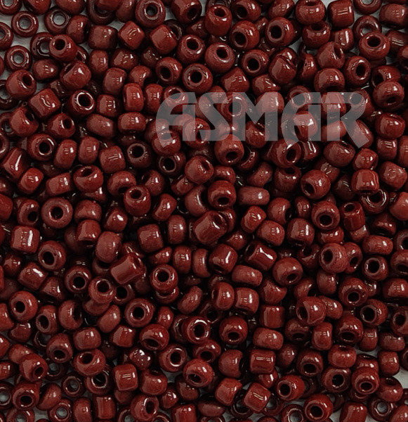 Бисер "ASMAR" размер №6, вес: 450 г, коричневый глянцевый, непрозрачный