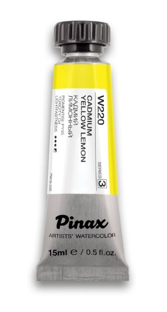Акварель в тубе Pinax Кадмий лимонный - акварель 15мл Ser.3, W220
