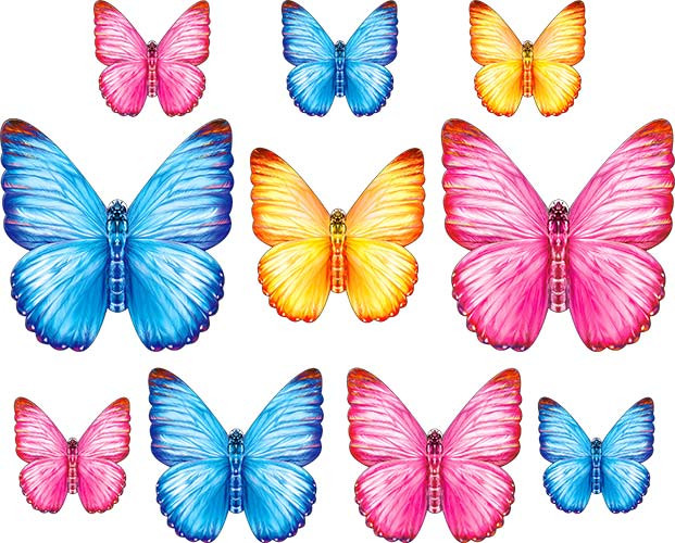Набор "Бабочки" 10шт, нр-45