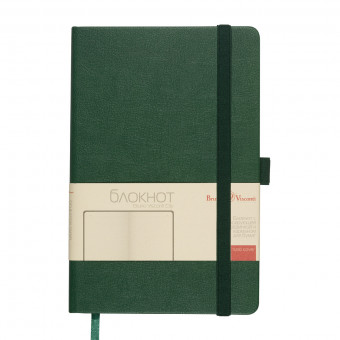 Бизнес-блокнот А5 80л линейка "City" на резинке, зелёный, BV/3-698/04 (20)