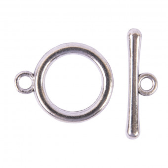 Замок-тогл 15 мм никель, 5 шт, Zlatka/MFT-03 никель