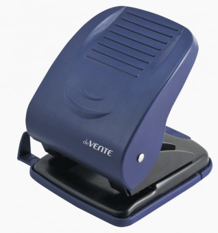 Дырокол 40л "Stripe" пластиковый, с линейкой, синий, deVENTE/4020346 (12)
