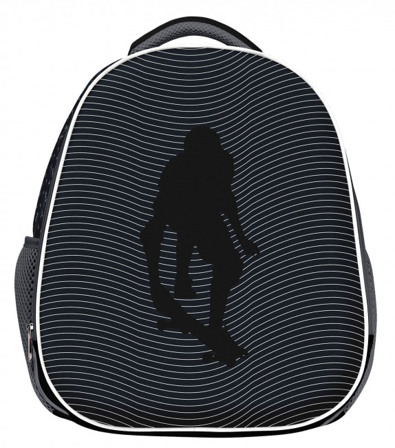 Рюкзак Schoolformat ERGONOMIC LIGHT 2 SKATE LIFE 21 л черн. 38х29х19 жестк. каркас 2 отд. молния д/мальчиков