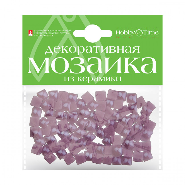 Мозаика 8х8мм декоративная из керамики, 100шт, лиловая, BV/2-332/08 Мозаика 8х8мм декоративная из керамики, 100шт, лиловая, BV/2-332/08