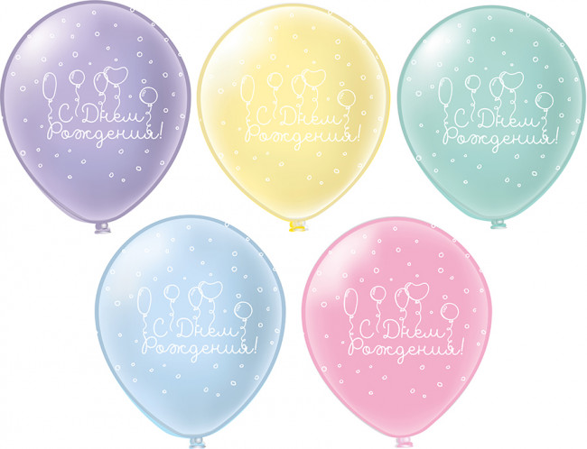 Шар12'' шелк "СДР! Нежность", 25 шт, БК Микрос/ч45172