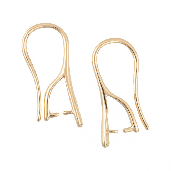 Швензы 10 х 18мм, 02 под золото, 2шт, Zlatka/FMK-H09 02