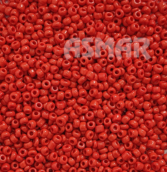 Бисер "ASMAR" размер №8, вес: 450 г, красный глянцевый, непрозрачный