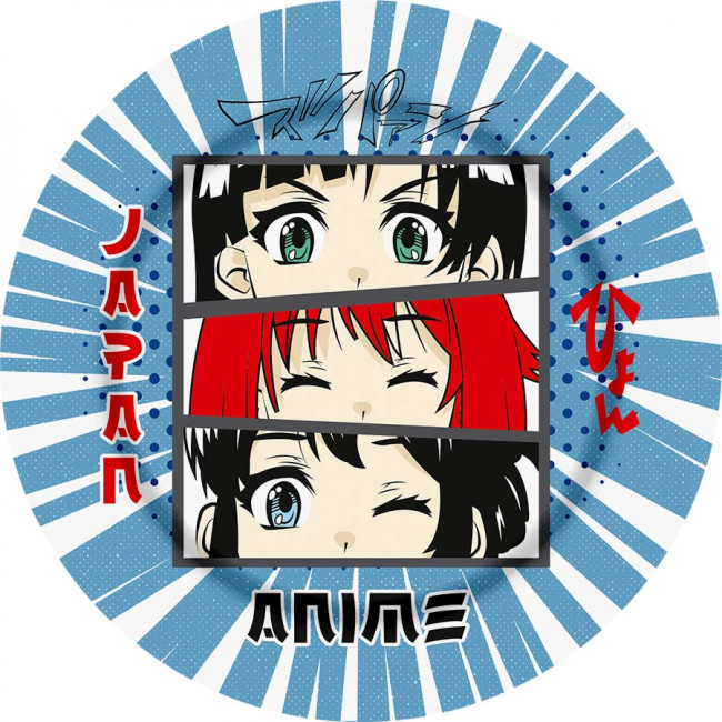 Тарелка 18см бумажная "Аниме", 10шт, Микрос