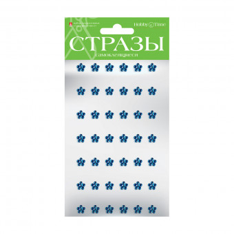 Самоклеящиеся стразы 8мм "Цветочки-1", 5цв, №50, BV/2-104/1