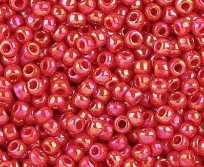 Бисер "ASMAR" размер №8, вес: 450 г, красный перламутровый