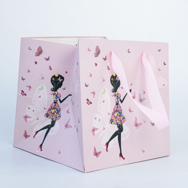 Пакет подарочный 20х20х20см, лам.матовый, Микрос/Ч47787 (12)