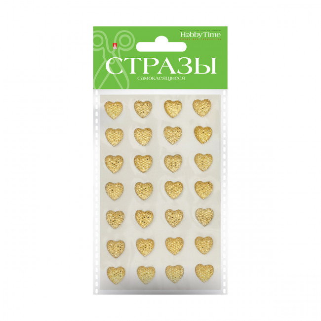 Самоклеящиеся стразы d 12мм "Сердечки", 4 вида, №83, BV/2-343/01 Самоклеящиеся стразы d 12мм "Сердечки", 4 вида, №83, BV/2-343/01