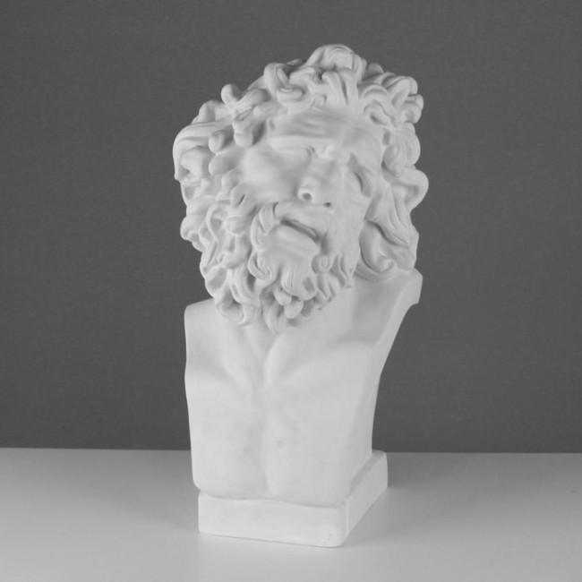 Бюст Лаокоона 28*30*55см, гипс, 10-149