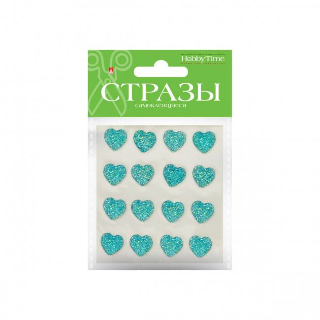 Самоклеящиеся стразы d 14мм "Сердечки", 4 вида, №92, BV/2-344/01 Самоклеящиеся стразы d 14мм "Сердечки", 4 вида, №92, BV/2-344/01