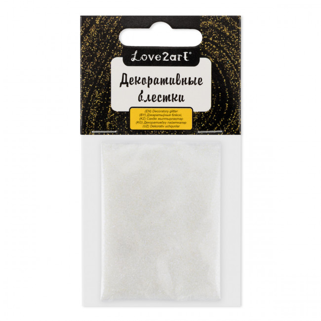 Декоративные блестки 5 г 0.2мм 4.5мл, №12 белый с фиолетовым отливом, Love2art/GLI-12 (5) Декоративные блестки 5 г 0.2мм 4.5мл, №12 белый с фиолетовым отливом, Love2art/GLI-12 (5)