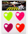 Наклейки световозвращающие 50x50мм "Сердца", ассорти цветов, deVENTE/9083900