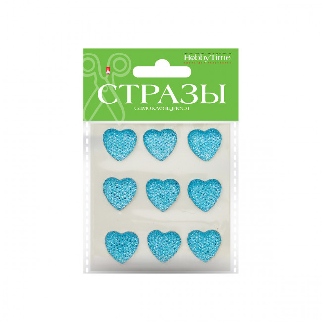 Самоклеящиеся стразы d 20мм "Сердечки", 4 вида, №85, BV/2-343/03 Самоклеящиеся стразы d 20мм "Сердечки", 4 вида, №85, BV/2-343/03