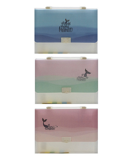 Папка портфель 12 отд. CK-149 "Хвост русалки" пластик с рисунком, цвета ассорти (1/12/48)