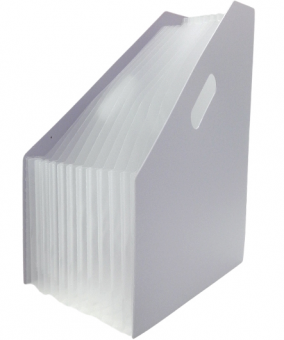 Лоток д/бумаг вертик. DD-200 Складной, 13 отделений, пластик, папка, цвет сиреневый, в ПВХ-пакете  (1/20/80)