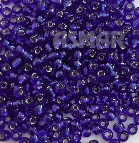 Бисер "ASMAR" размер №6, вес: 450 г, ультрамариновый, внутреннее серебрение