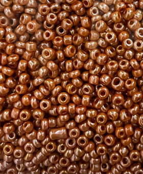 Бисер "ASMAR" размер №8, вес: 450 г, оранжевый перламутровый